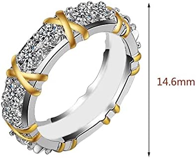 2023 Novi nakit prsten dame Elegantni par poklon zircon pjenušava godišnjica pribora za prstenje veličine