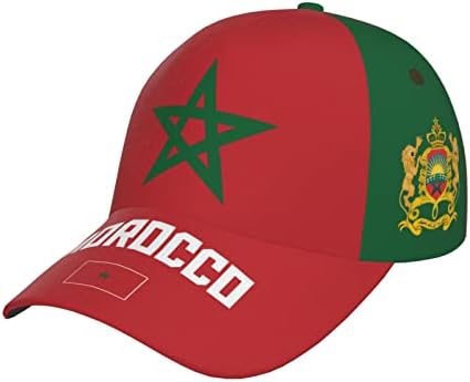 Daboyozhzh Maroko Flag Cool Marokanski bejzbol kapa 3d puni ispis za odrasle Unisex Podesivi šešir