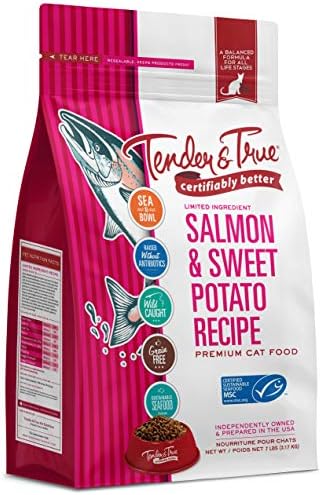 Tender & Pravi losos & amp; recept za slatki krompir hrana za mačke, 7lb